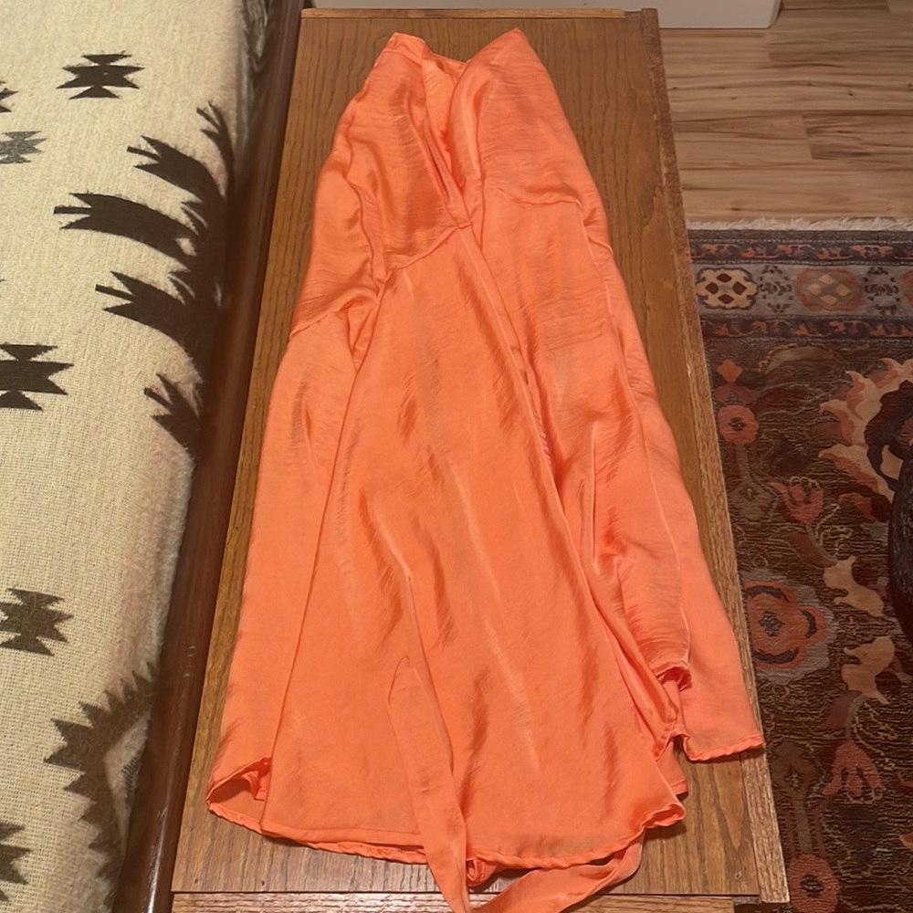 Free People Silk Wrap Skirt